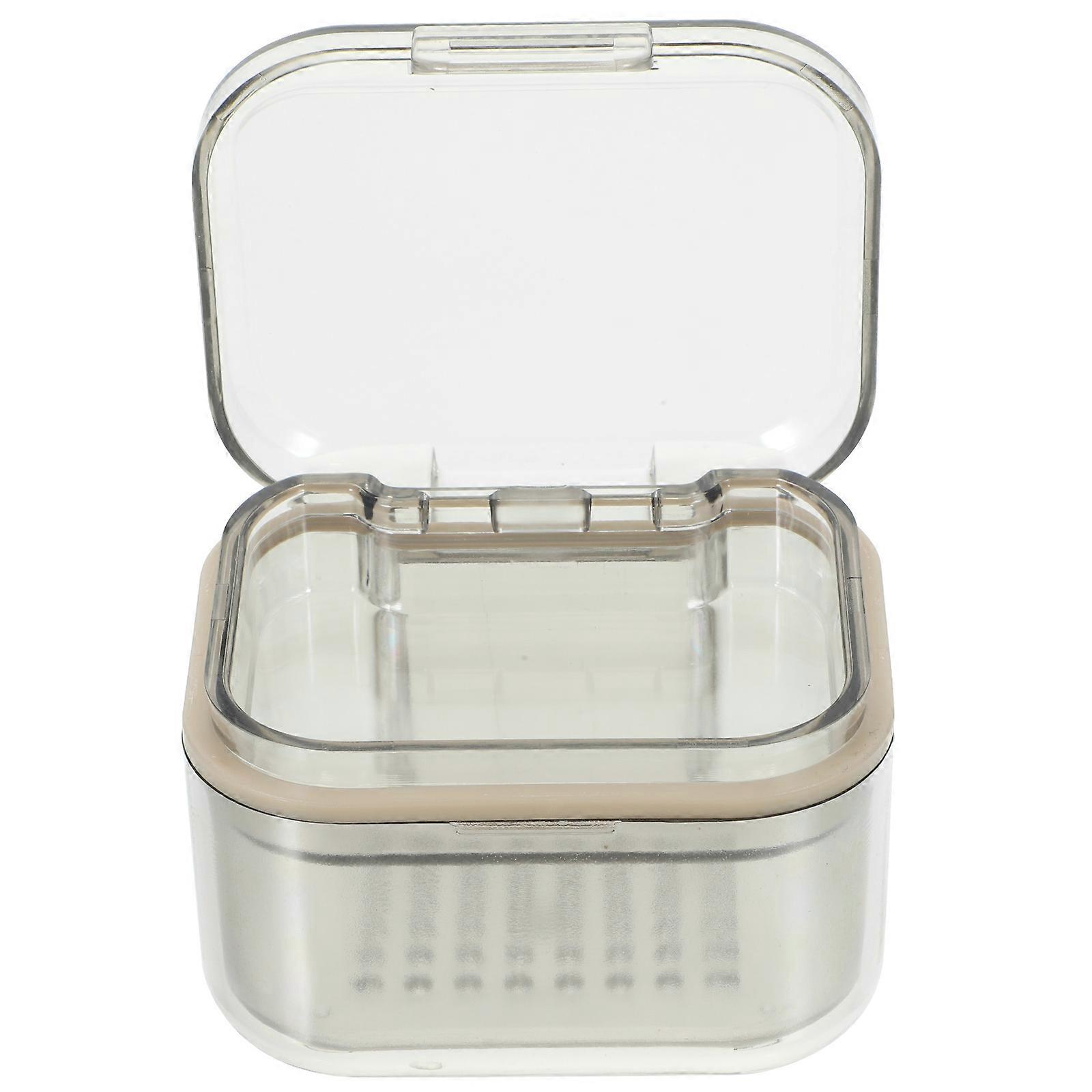 Orthodontic Denture Case Plastic Box for Holding 4Pcs Denture Containers