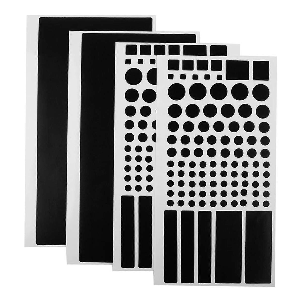 LED Light Blocking Stickers, compatible with electronics, blackout filters, dim 80%-100%, 4 sheets