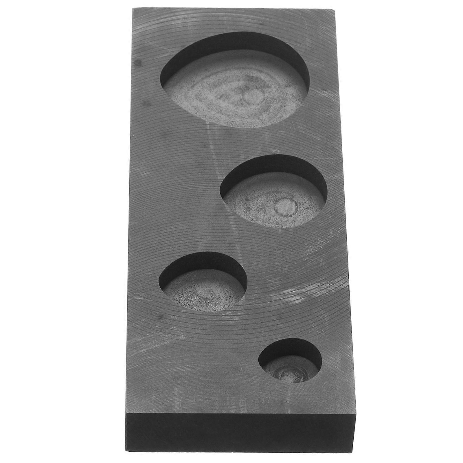 Casting Mold Graphite Ingot Mold for Metal Melting 2Pcs Black