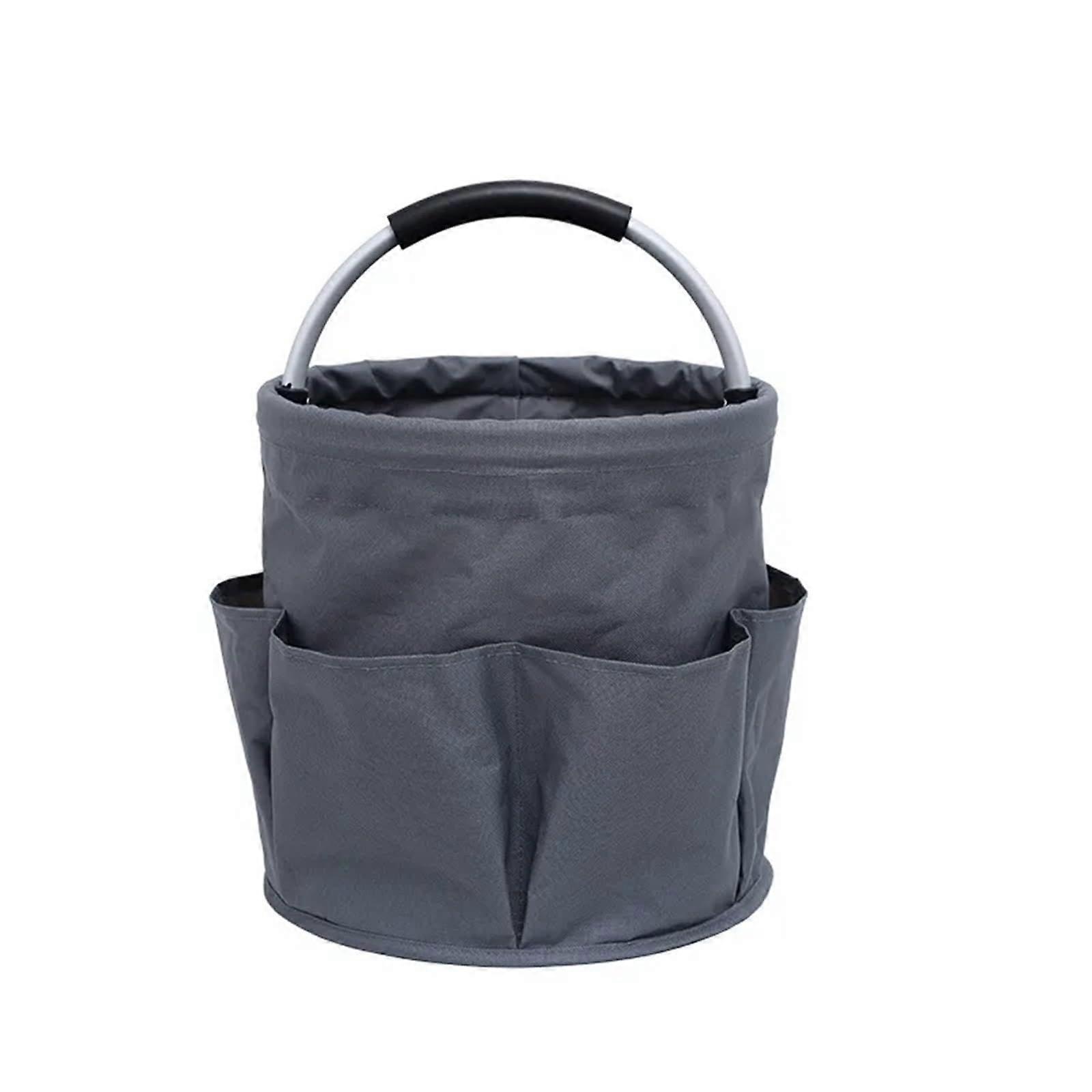 Car Boot Organiser 17L Large Grey Storage Bag with Handle for Tools, Cleaning, Picnic, and Outdoor Use