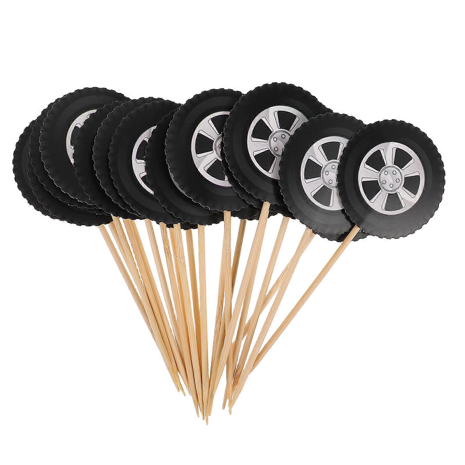 Racing Car Party Favors 20Pcs Creative Cake Topper Set Ideal For Birthday Parties Offering Easy Use And Safe Materials
