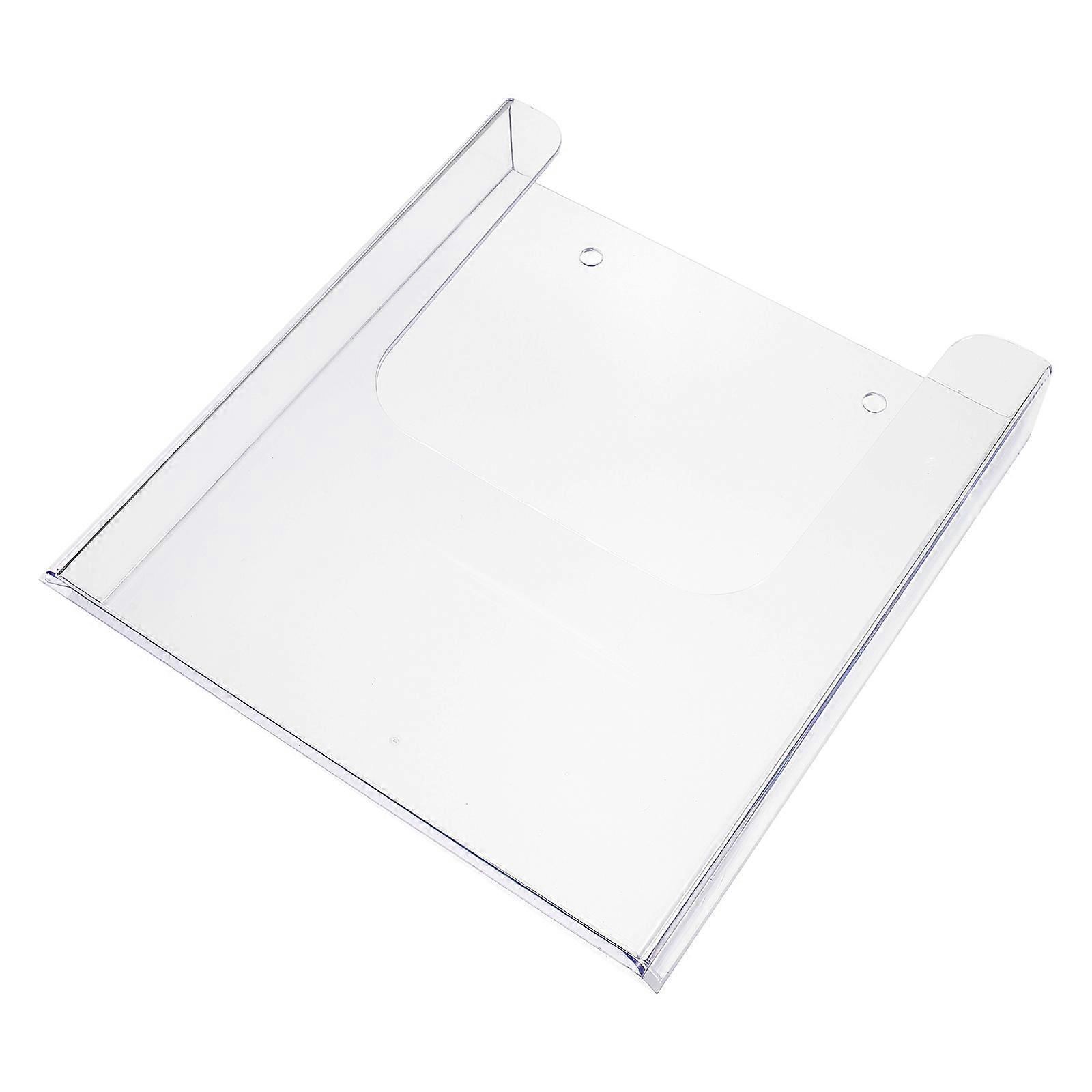 Acrylic Wall-Mounted Document Organizer for Magazine Storage Transparent