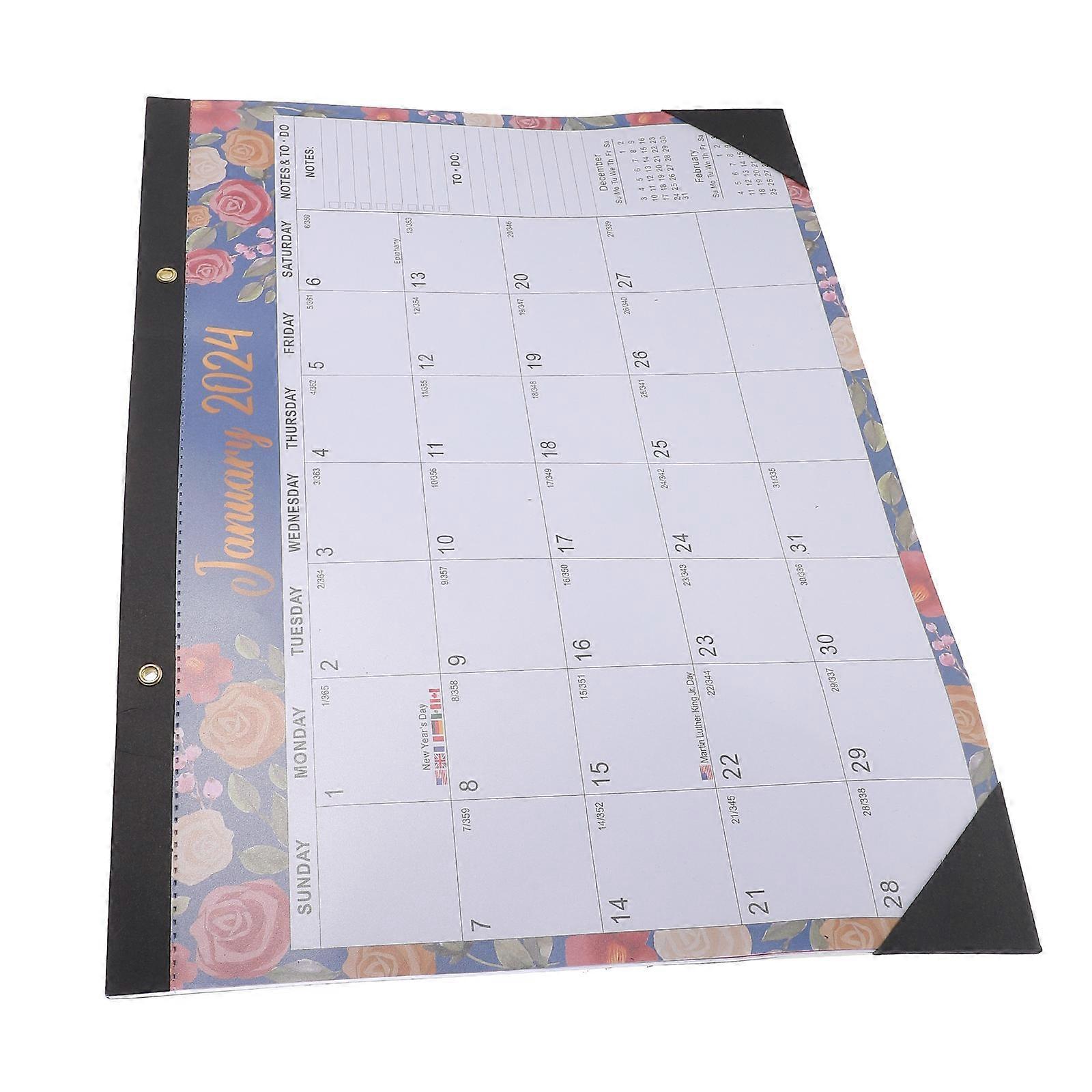 English 2022 Calendar Hanging Calendar for Office Use 6Pcs