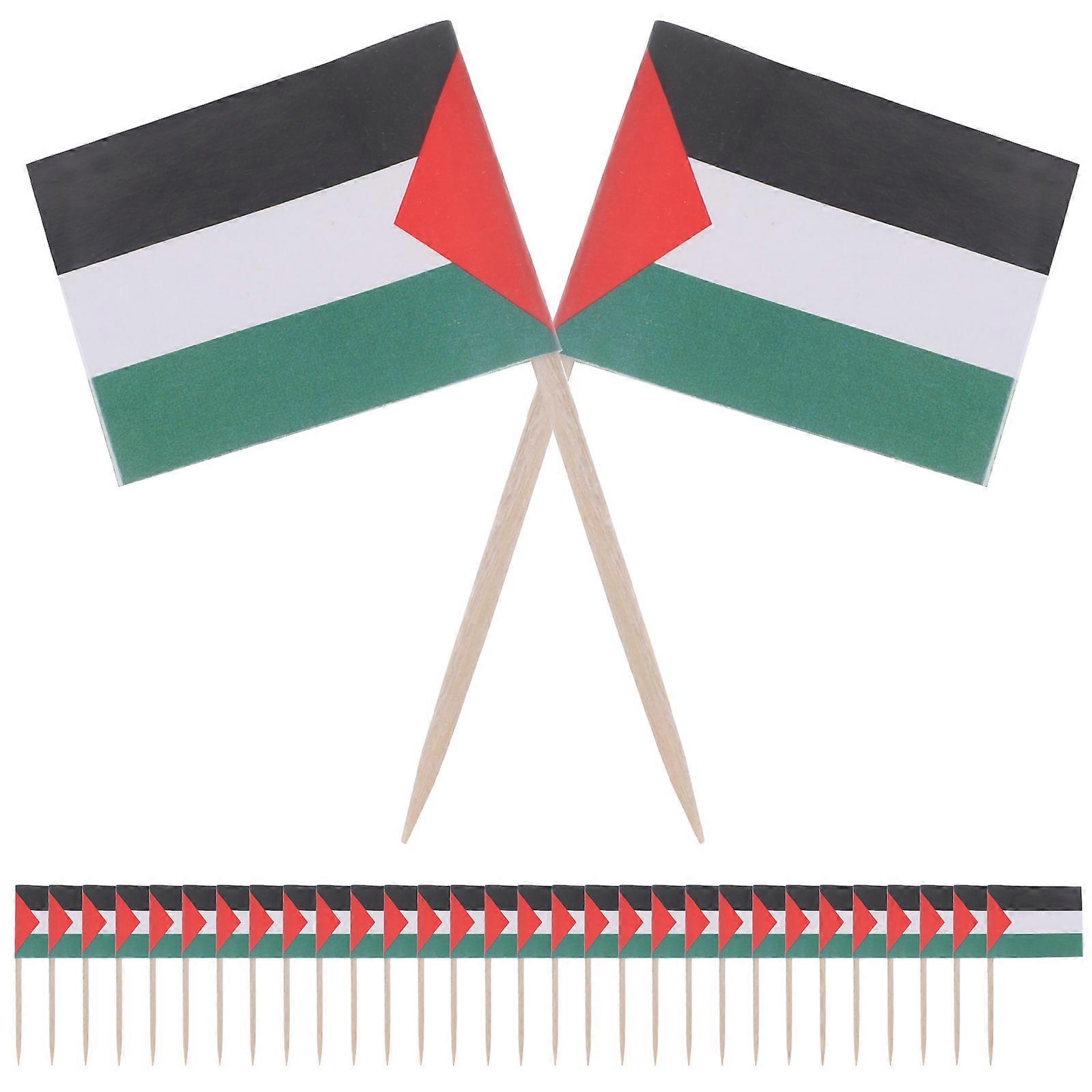 Mini Palestinian Flag Toothpick Grand Openings Accessory 6 50X3 50X0 10CM 100Pcs