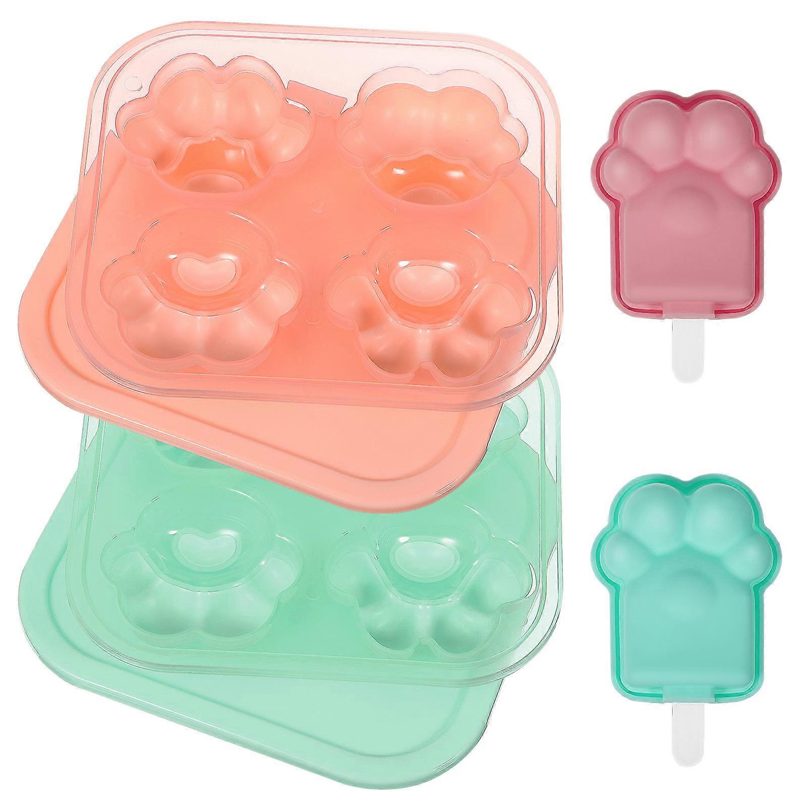 Cute Ice Trays 4Pcs Ice Cube Trays With Lids For Home Use In Assorted Color And Material