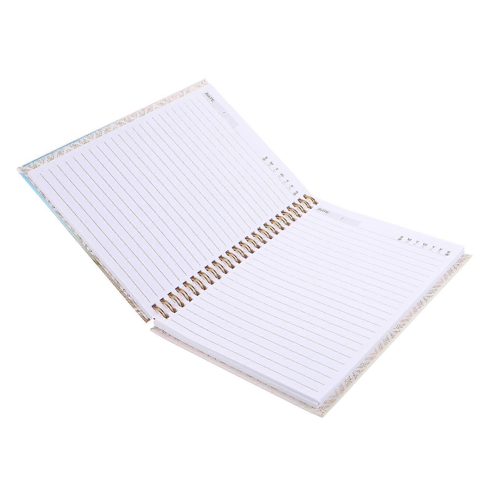 Blue Spiral Planner Notepad for Office Schedule 2Pcs Daily Organizer