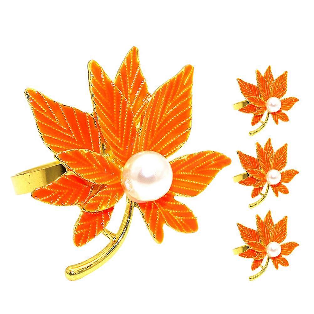 20Pcs Maple Leaf Napkin Rings For Home Restaurant Elegant Table Decoration 5.60X5.40X4.50CM Suitable For All Occasions
