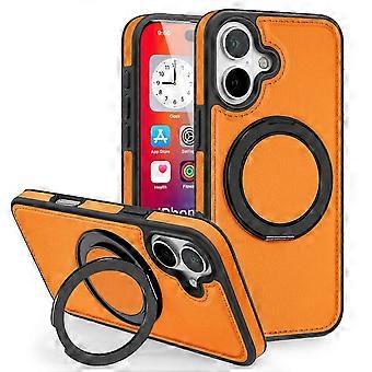 25-26 iphone 16 Plus Case Compatible With MagSafe,360 Rotatable Ring Stand-Brown