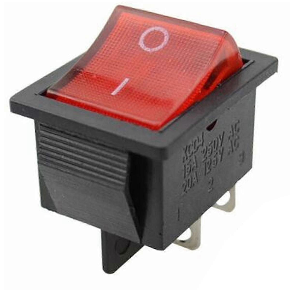 2025 Boat Switches, Snap In Toggle For Household Appliances, Flame Retardant Pc Material Red Light Switch, Indicator Light With Mechanical Life Over