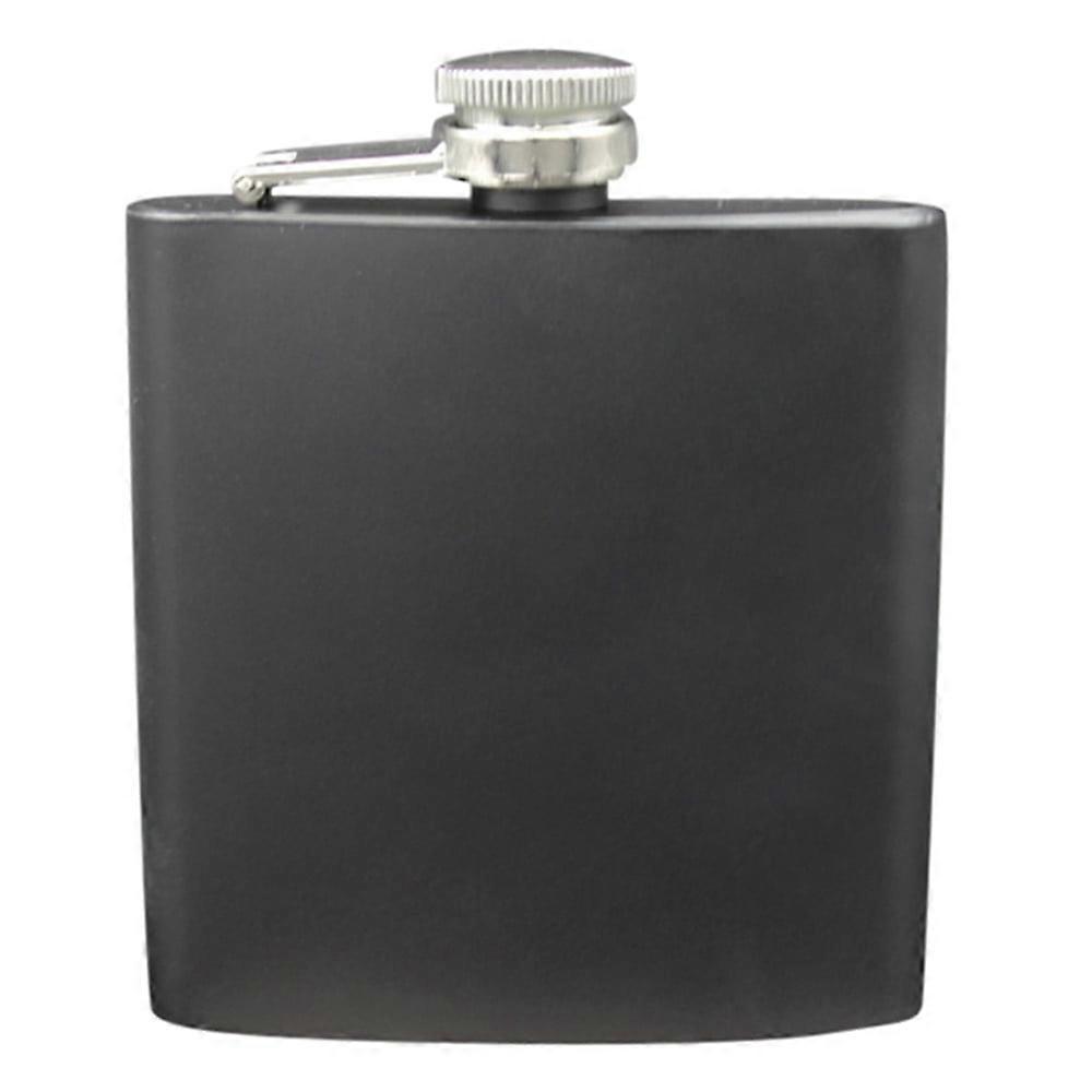 Moocorvic 6oz Flask with Never-Lose Cap, compatible with stainless steel, BPA-free, leak-proof, wide mouth for easy filling, ideal for liquor on the