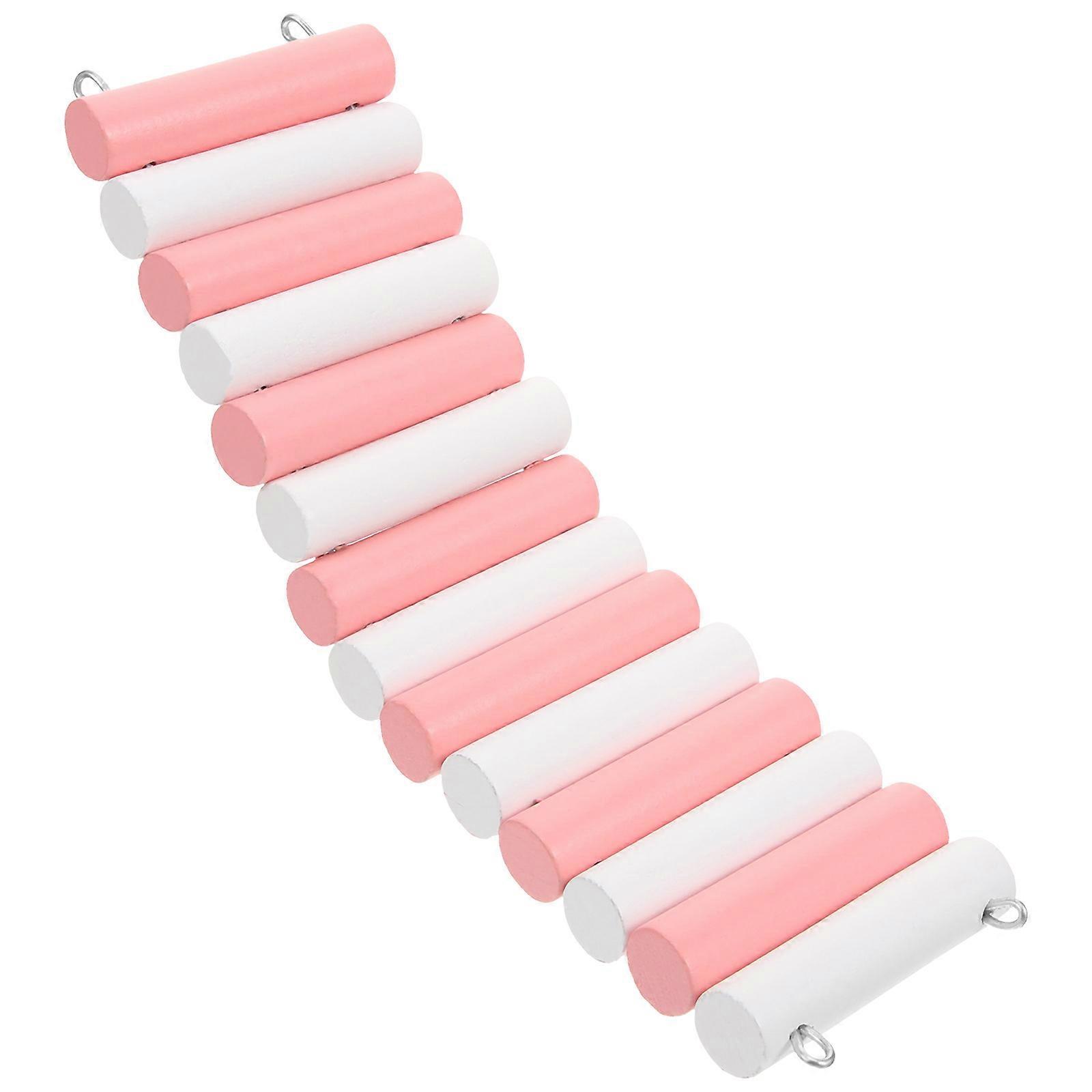 Hamster Ladder Wooden Climbing Toy for Small Pets 2Pcs Multi-Functional Design