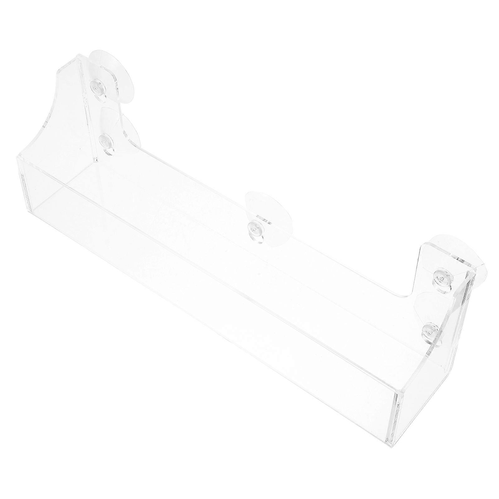 Transparent Suction Cup Display Shelf Organizer For Spice Bottles Kitchen Use 36.50X12.00X8.50CM 1Set