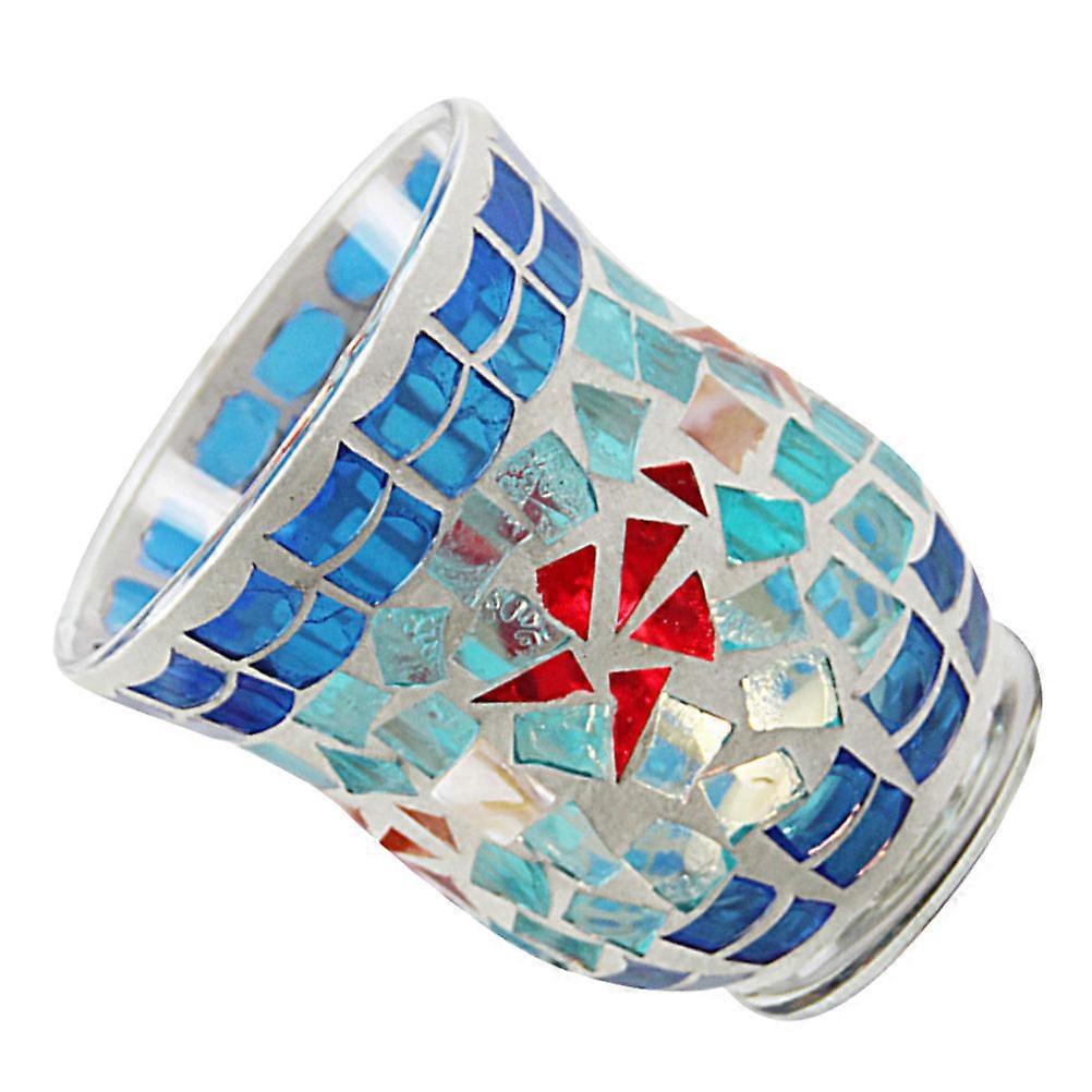 2Pcs Glass Tea Light Holders for Decorative Home Use in Assorted Color