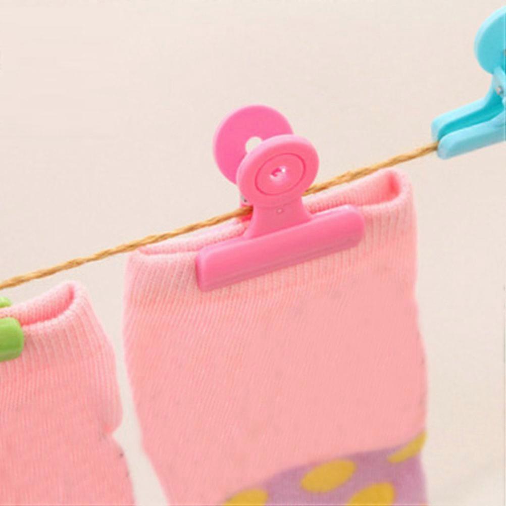Office Paper Clips Plastic Hinge Clips for Paper Holding 24Pcs Assorted Colors