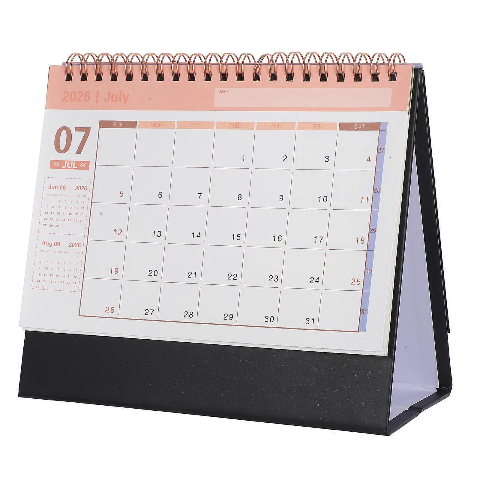Small Desk Calendar Paper Yearly Planner for 5Pcs Desktop Scheduling