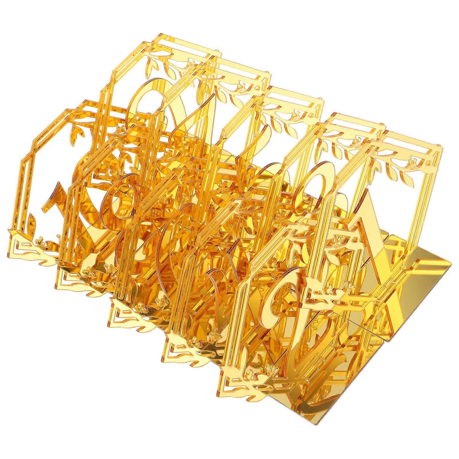 Acrylic Wedding Reserved Signs Hexagonal Table Sign for Banquet 30Pcs