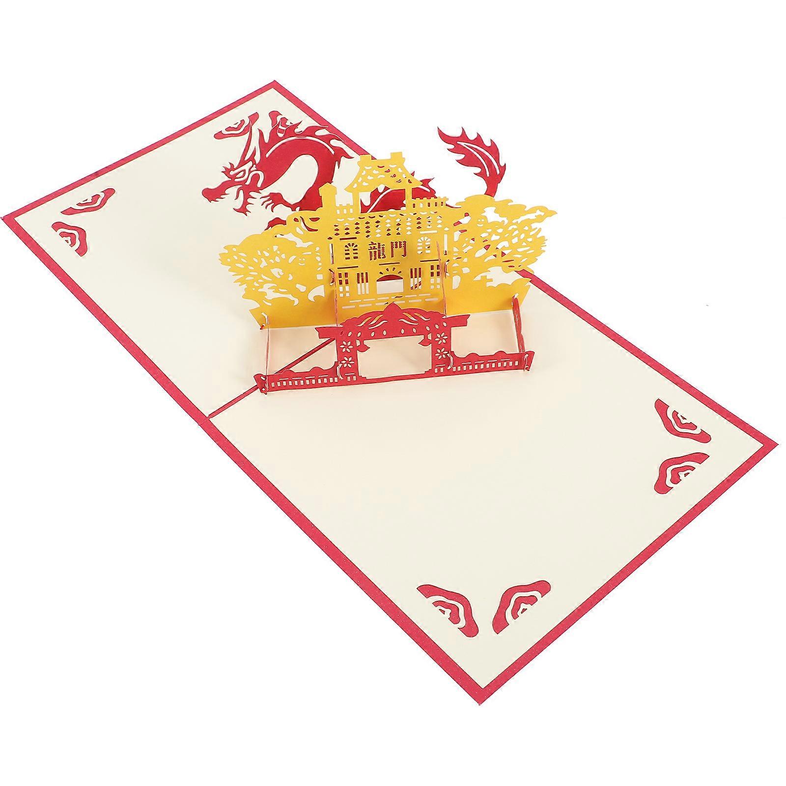 3D Greeting Card For Colleagues 15.5x15.5cm Celebration Occasion Unique Design 4Pcs