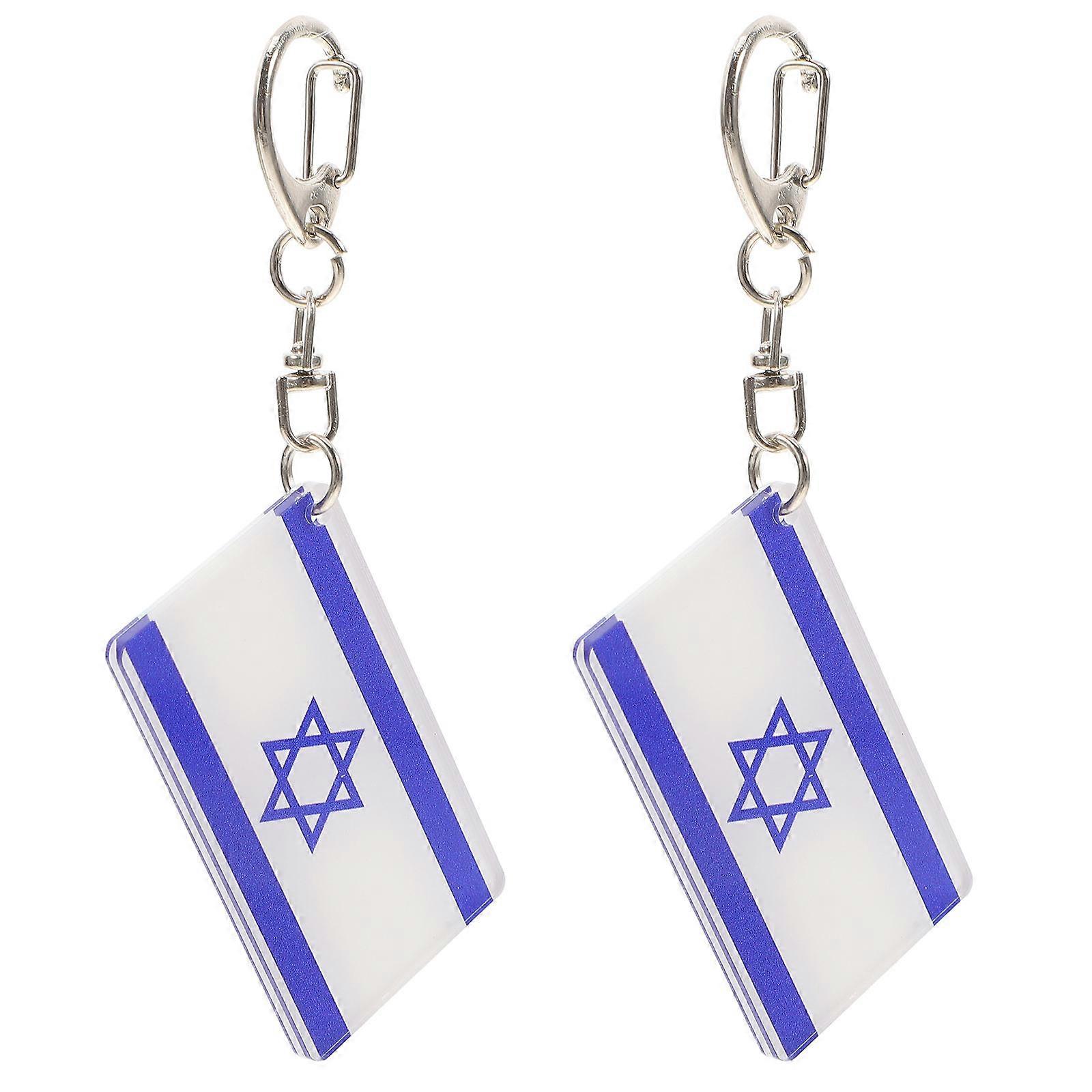 Souvenirs Keychain for Car Keys 6Pcs Creative Flag Pendant Set