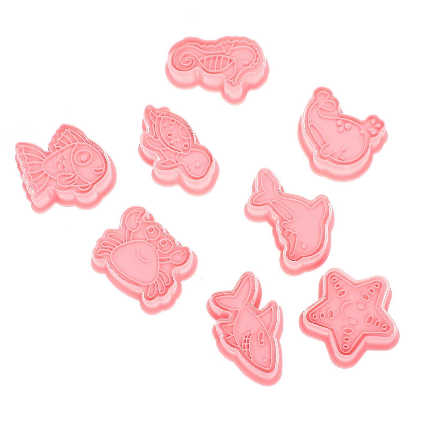 Pink Silicone Baking Mold Cookie Mold Animal Shape for Baking 40Pcs
