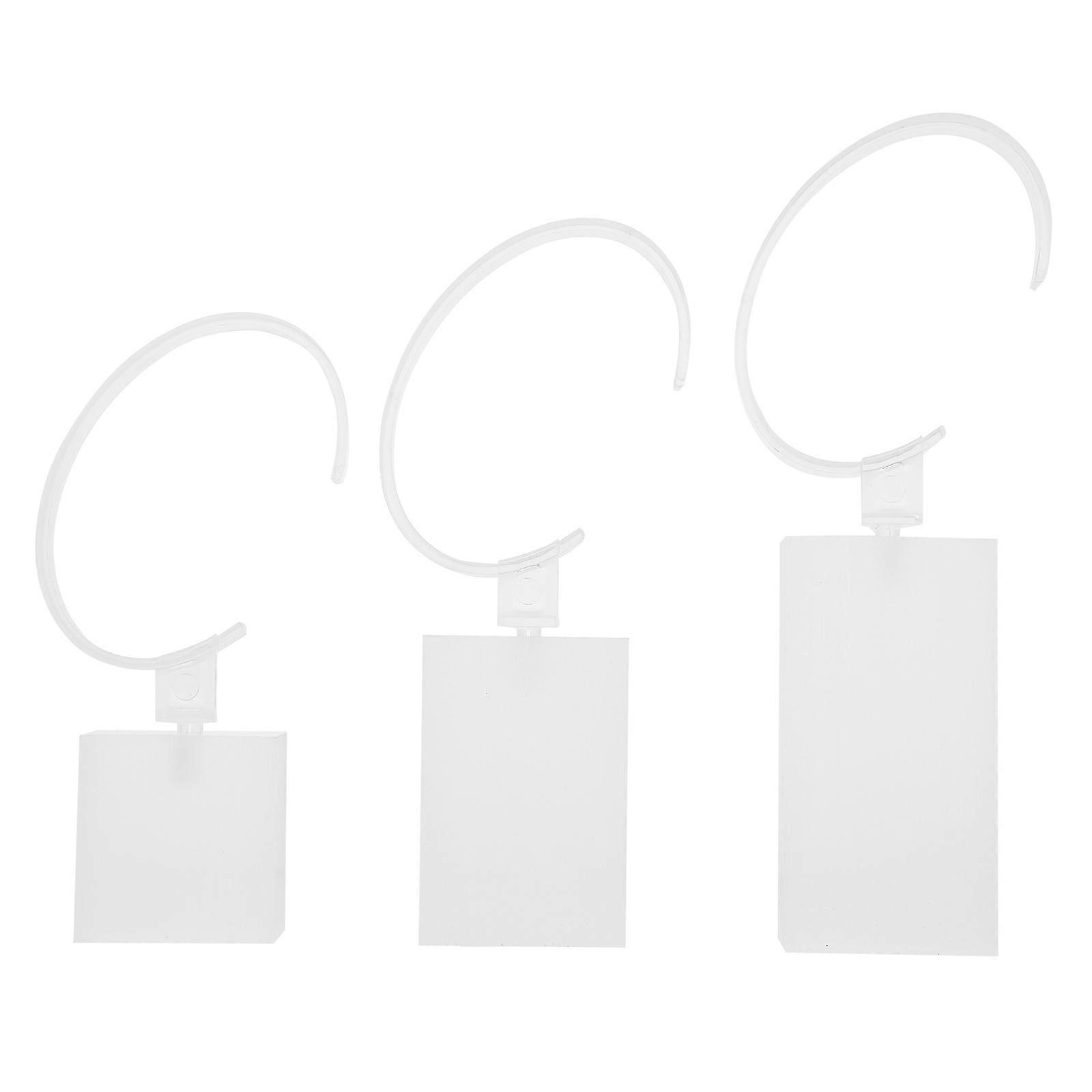 Elegant Acrylic Base Watch Display Bracket For Watches And Bracelets White Color 3Pcs