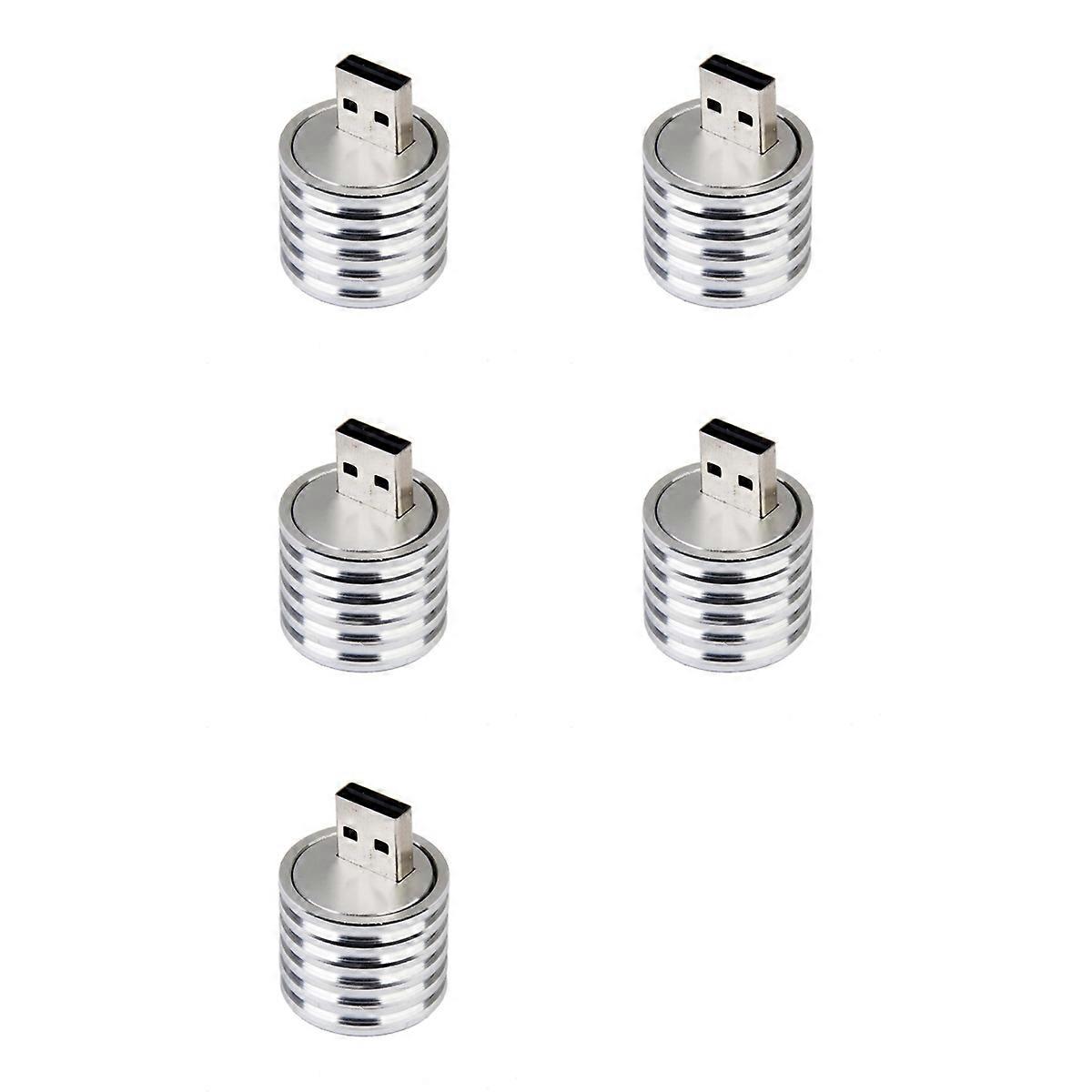 5X Aluminum 3W USB LED Lamp Socket Spotlight Flashlight White Light
