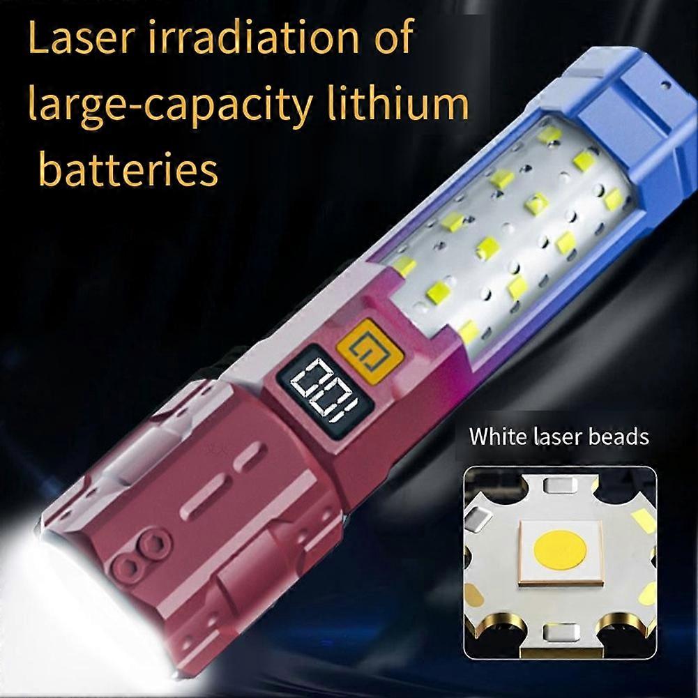 Zoom Flashlight Car Portable Work Light Multi-Function Red