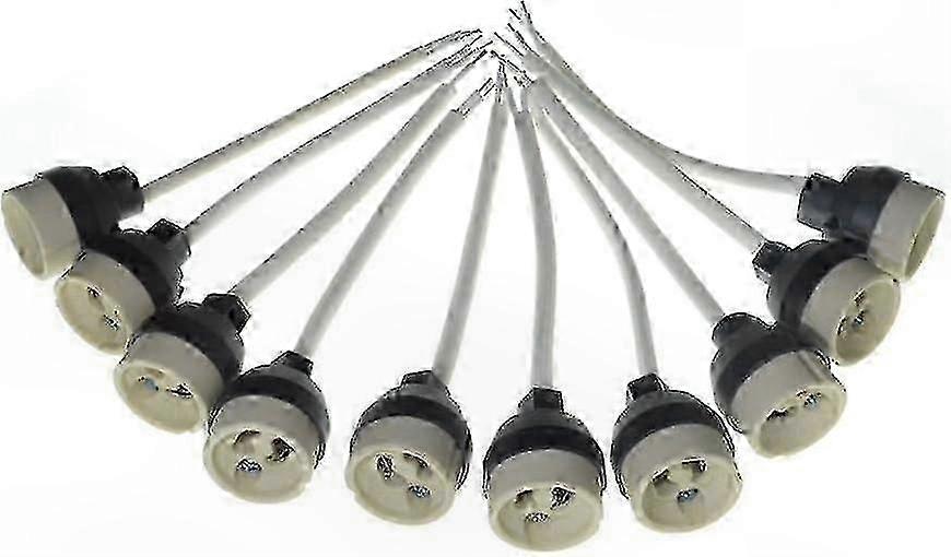 10-Pack GU10 Socket Connectors for Recessed Lights and Spotlights, Compatible with LED Bulbs