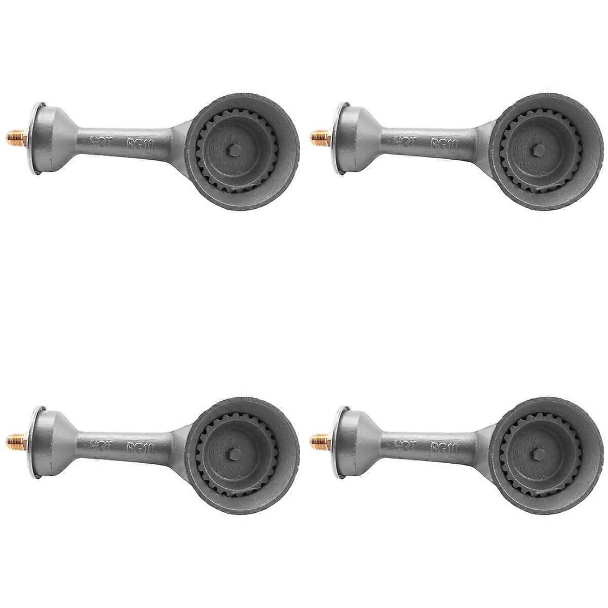 4X High Pressure Propane Cast-Iron Round Burner Head, Propane Burner Head with Orifice Brass Fitting