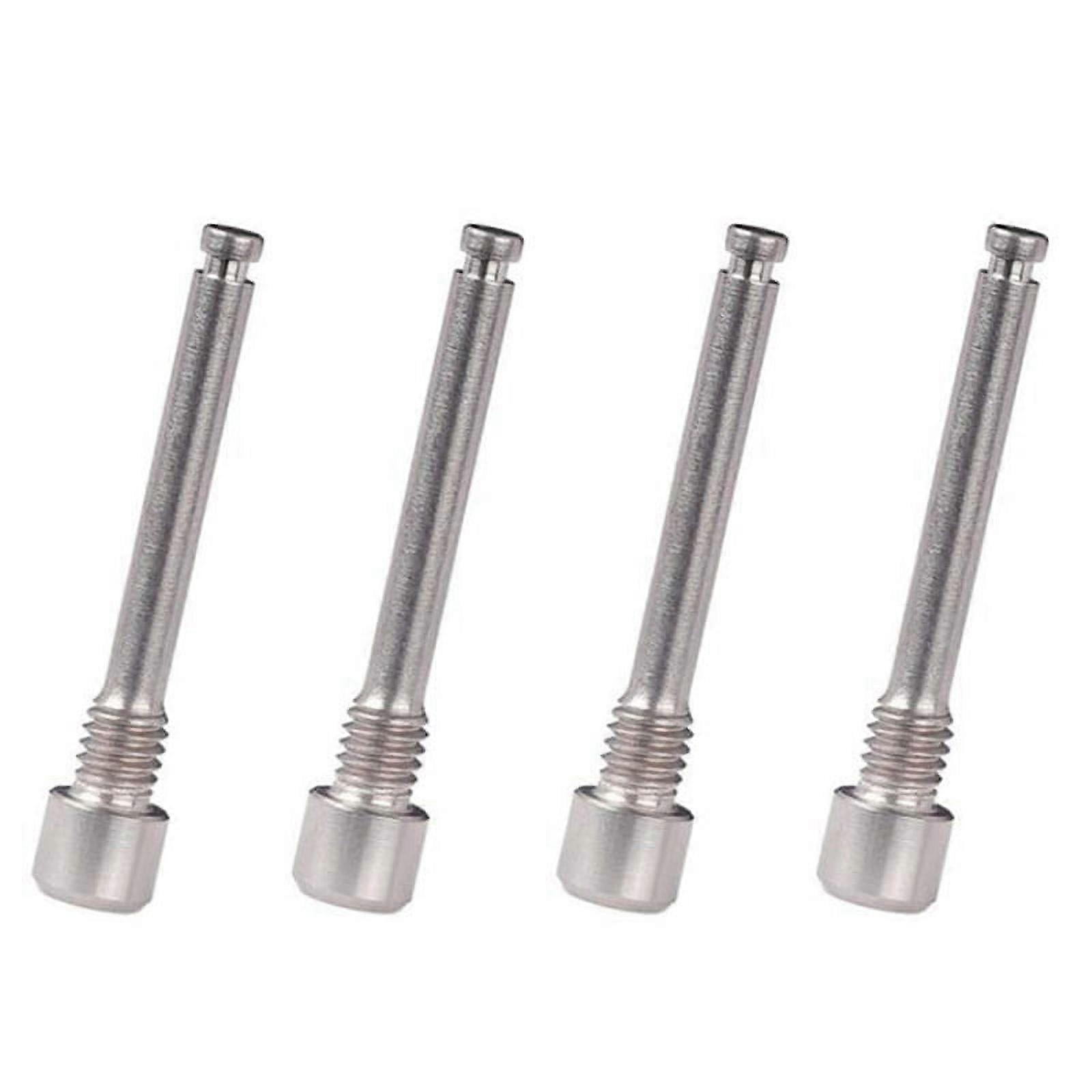 4X Titanium Bolts for Bicycle Disc Brake Pad Threaded Pin Inserts Screw for R Hydraulic Disk Caliper-Titanium