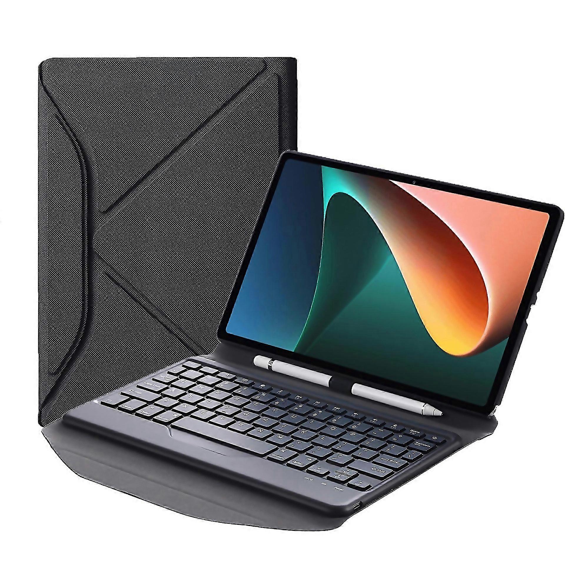 For B0n5 Diamond Texture Bluetooth Keyboard Leather Case With Triangle Back Support For Xiaomi Pad 5