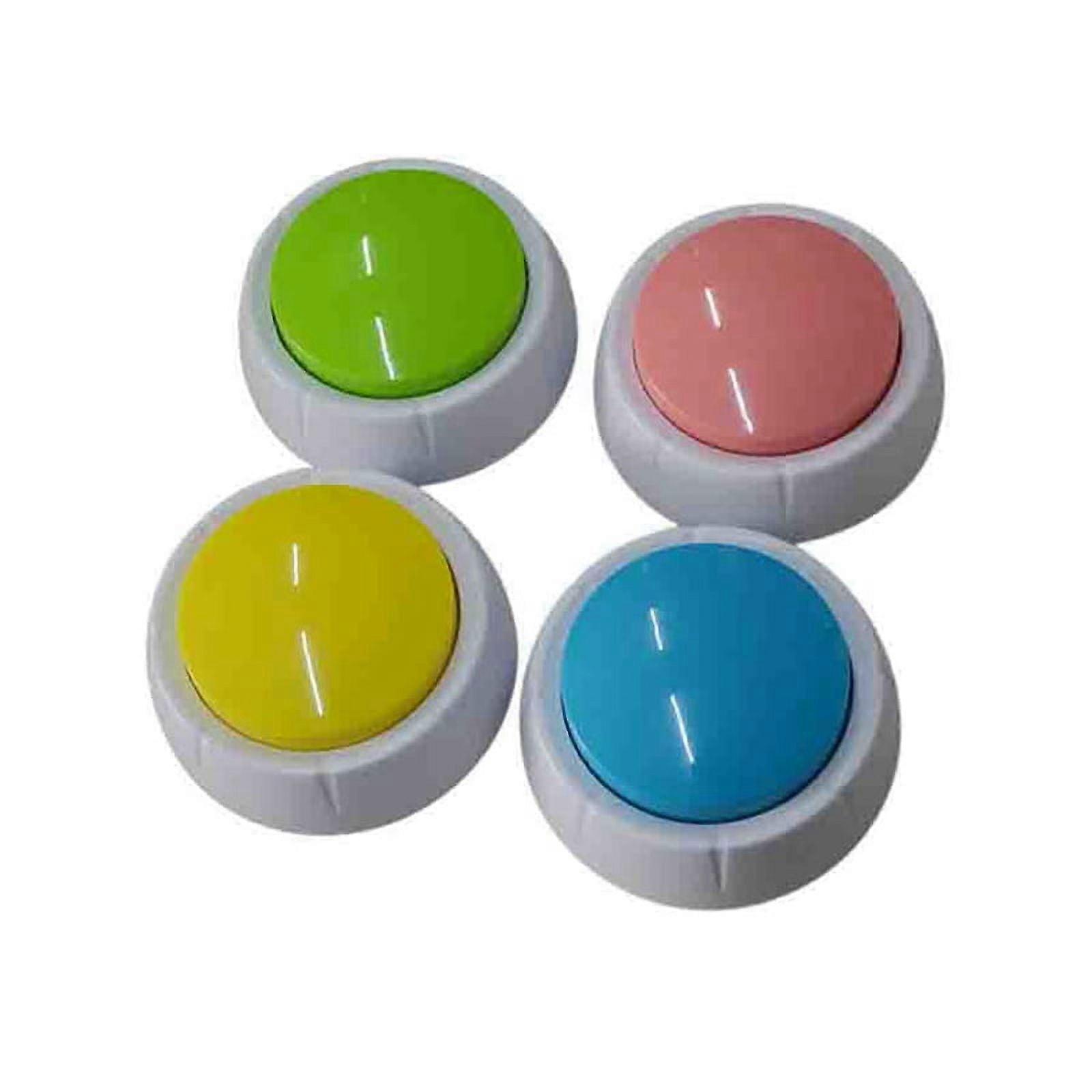 4Pcs Squeeze Sound Box Music Box Recordable Voice Sound Button Supplies Communication Buttons Buzzer Sounding Box