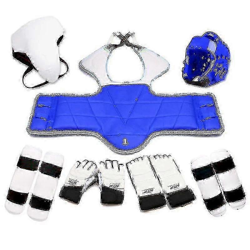 Taekwondo Beschermende Uitrusting Set met Helm Armor Handschoenen - 5st