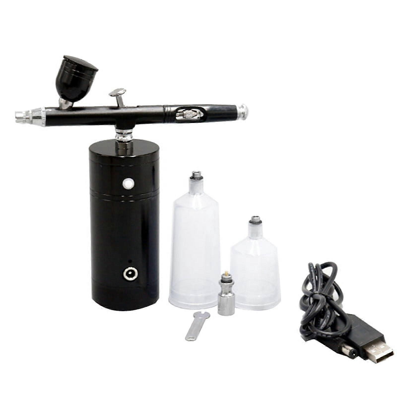 ckepdyeh Multi-Purpose Airbrush Air Compressor Kit Dual Action 0.3mm Nozzle 7CC Capacity Paint Sprayer Kit