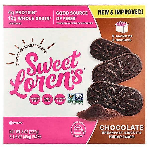 Sweet Loren's, Breakfast Biscuits, Chocolate, 5 Packs, 1.6 oz (45 g) Each