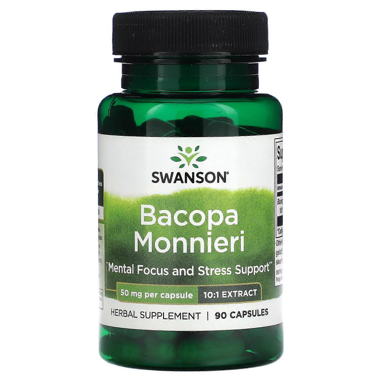 Bacopa Monnieri, 50 mg Per Capsule, 90 Capsules