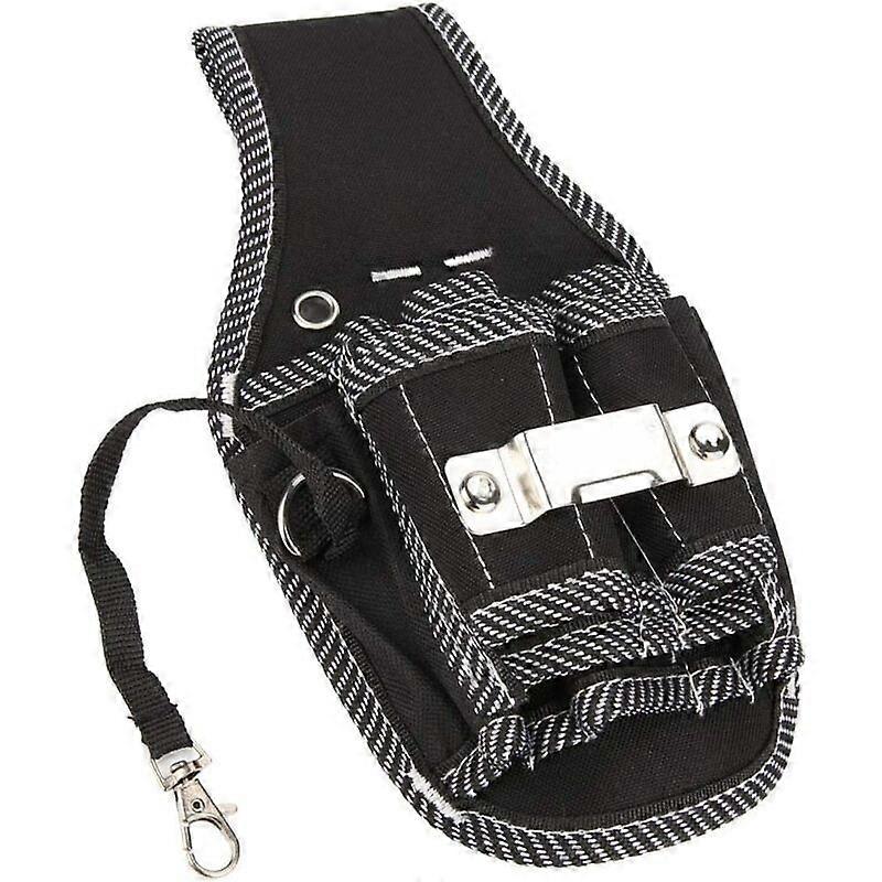 Tool Pouch, Electrician Waist Bag with Multiple Pockets Tool Belt Holster, Black