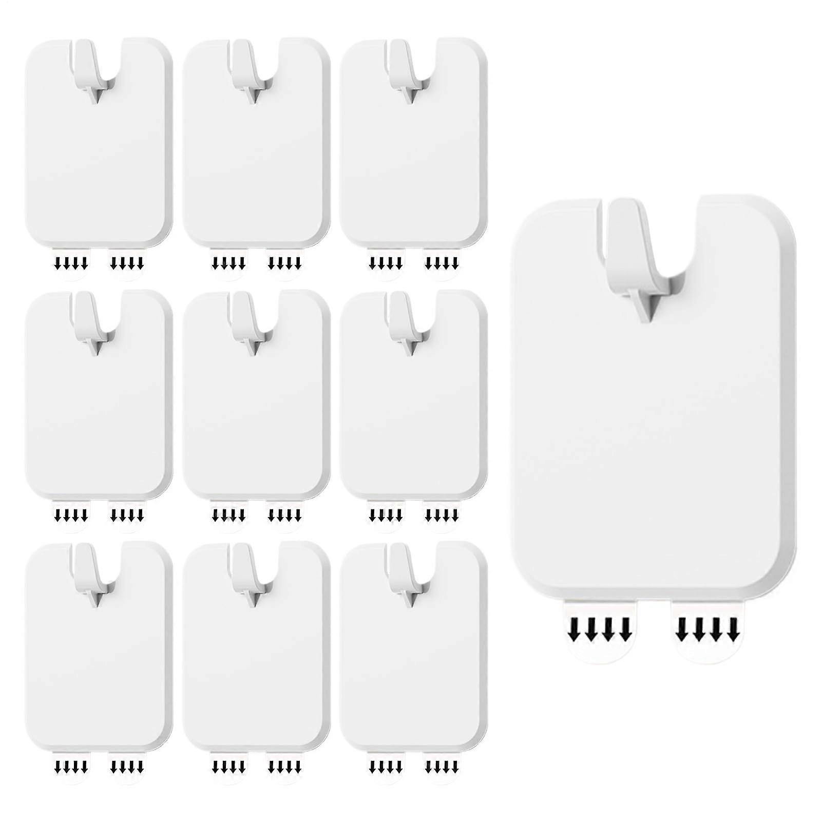 Picture Frame Hooks Heavy Duty Wall Mount Hangers ABS Photo Hanger Kit With Adhesive Backing 2Kg Load Cap 10 Pcs White