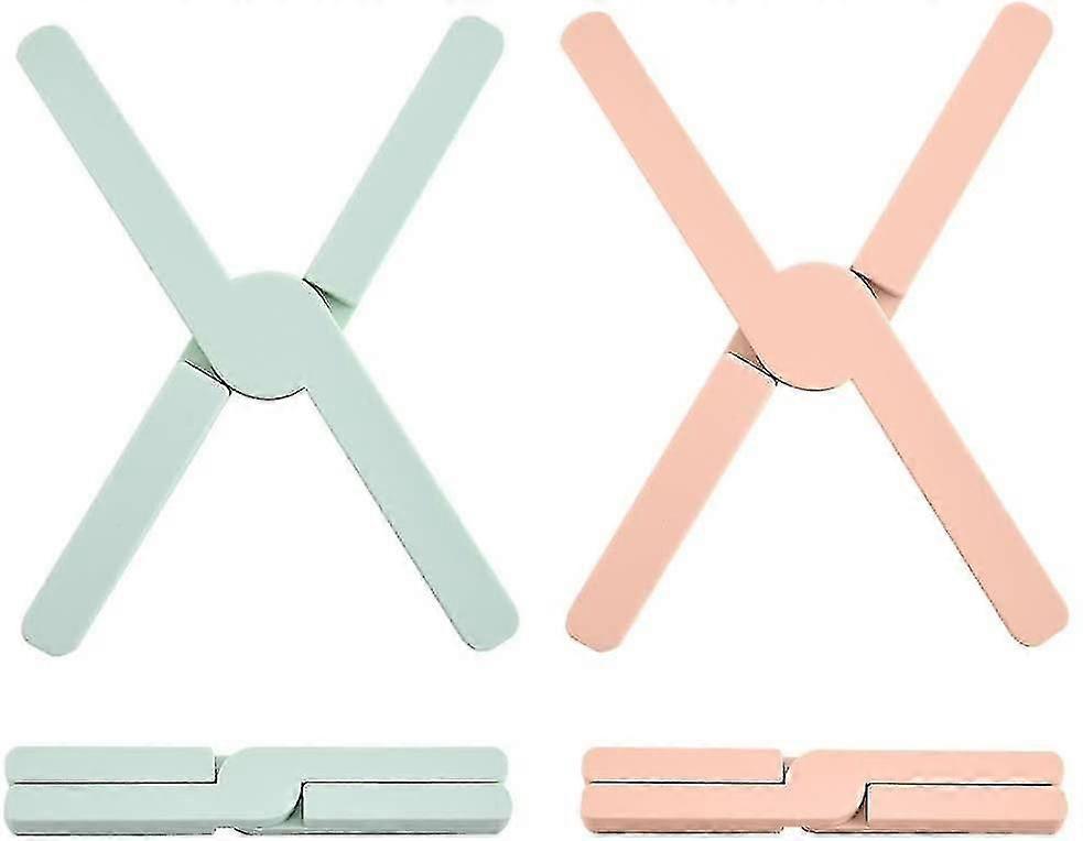 Silicone Expanding Trivet,foldable Non-slip Heat-insulating Pad,collapsible X-shaped De