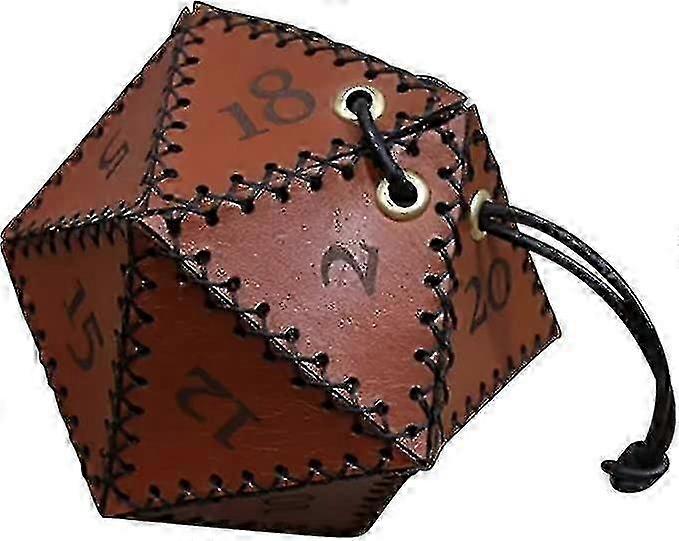 A Literal Dice Bag That Fits 140 Leather D20 Pointed Set Suitable Rpg Board Game Maze Themed Warhammer Polyhedral Solid Round