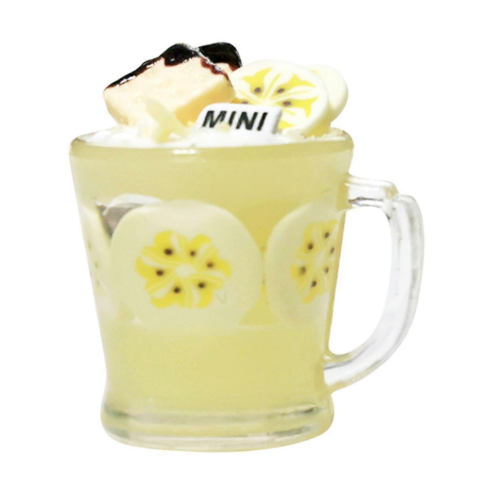 Miniature Drink Model Handmade Summer Mini Banana Drink Doll Accessory for 1:12 Scale Miniature Dessert Table