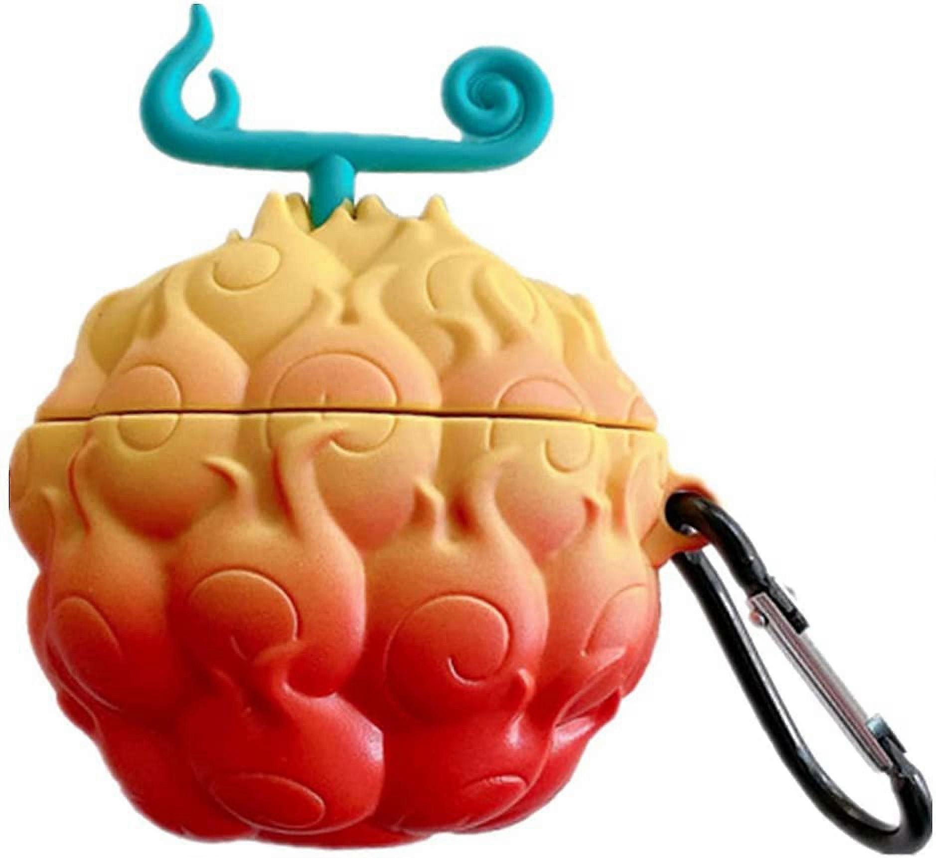 Funny Anime Devil Fruit Earphone Case for compatible with airpods 2nd 1st Generation Headphone 3D Silicone Protective Soft