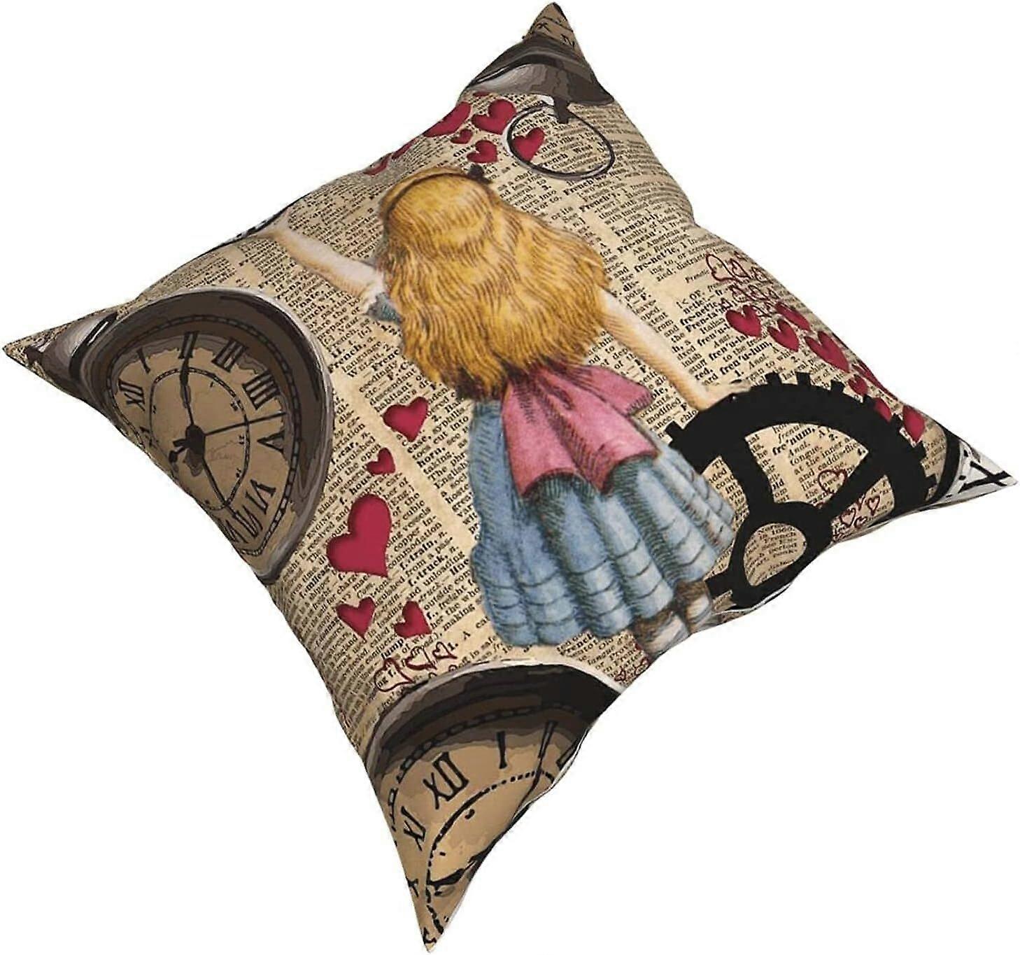 y106時間の旅タペストリー枕カバーファッションスクエア枕カバークッションカバー装飾スロー枕カバー18 x 18インチ45 x 45 cm -TB1606 io106