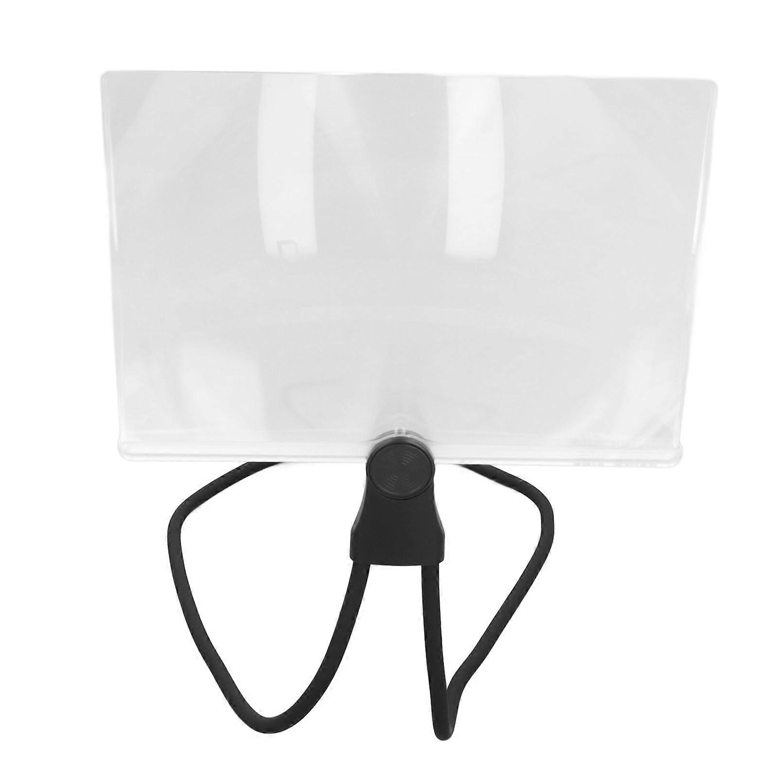 Neck Wear Magnifier 3X Magnification Handheld Neck Hanging Magnifying Glass Horizontal High Definition Gooseneck Magnifier For Reading Black 