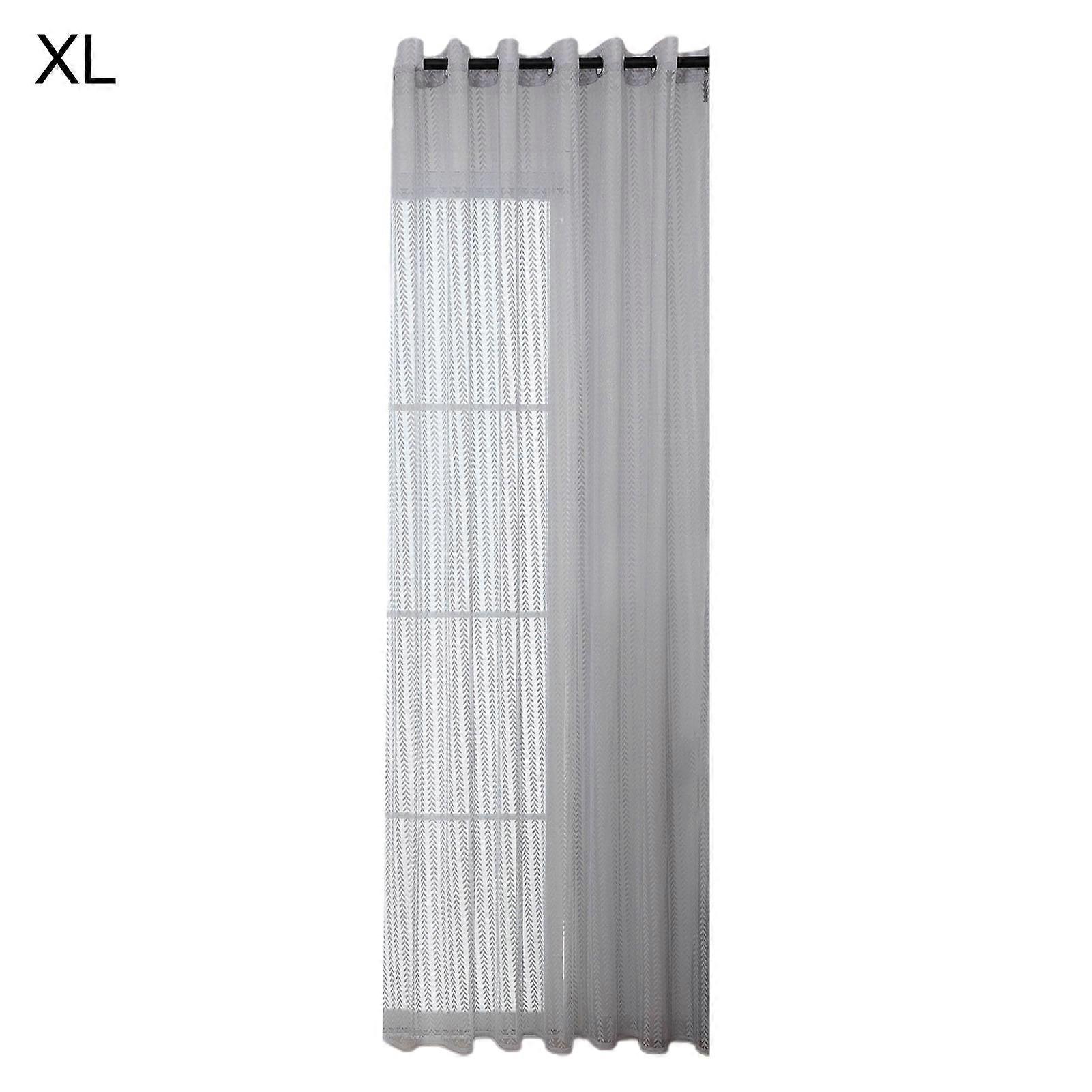 Versatile Thick Polyester Sheer Voile Window Treatment Curtains