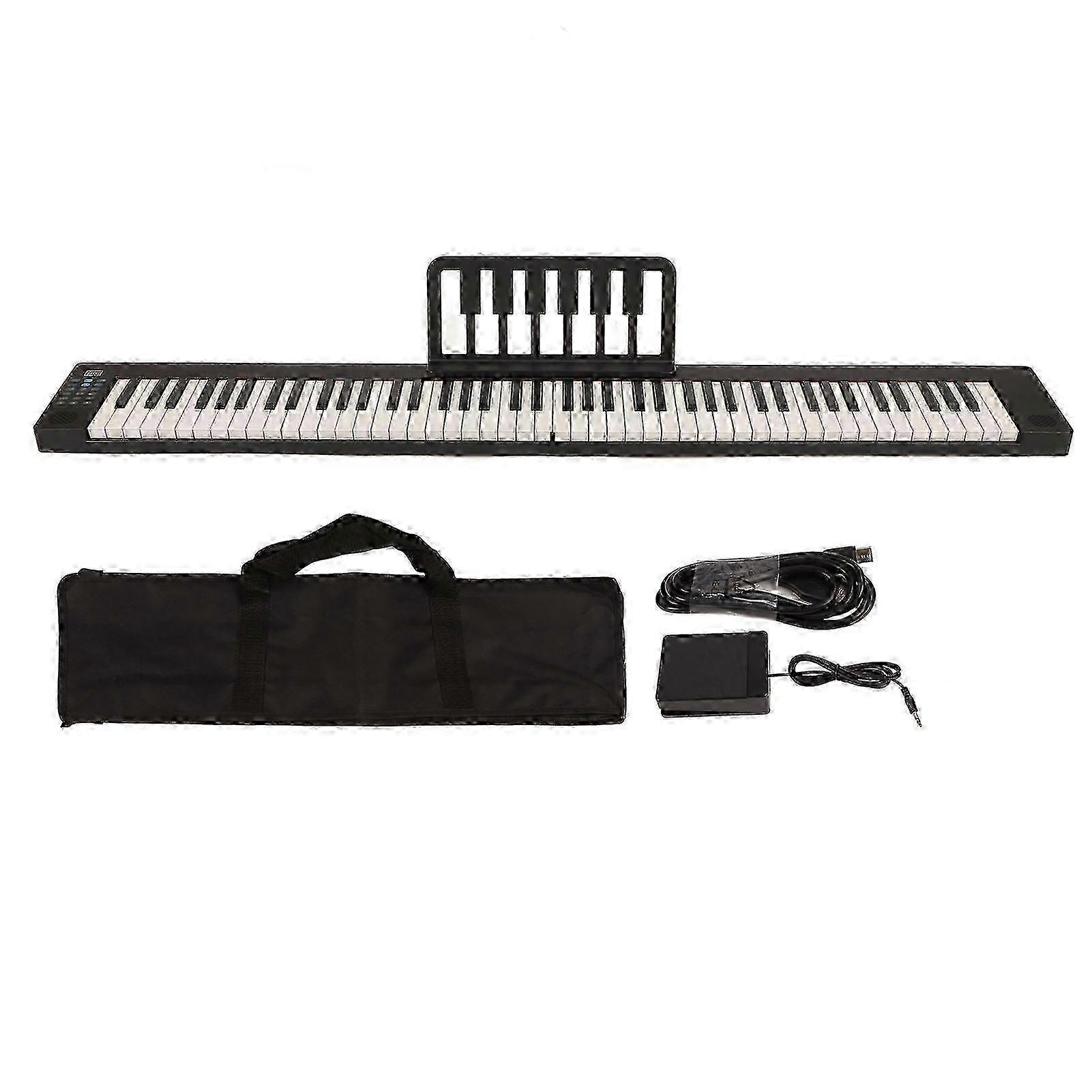 Folding 88-Key Full Size Bluetooth Electric Piano with MIDI and Built-in Speakers miao4