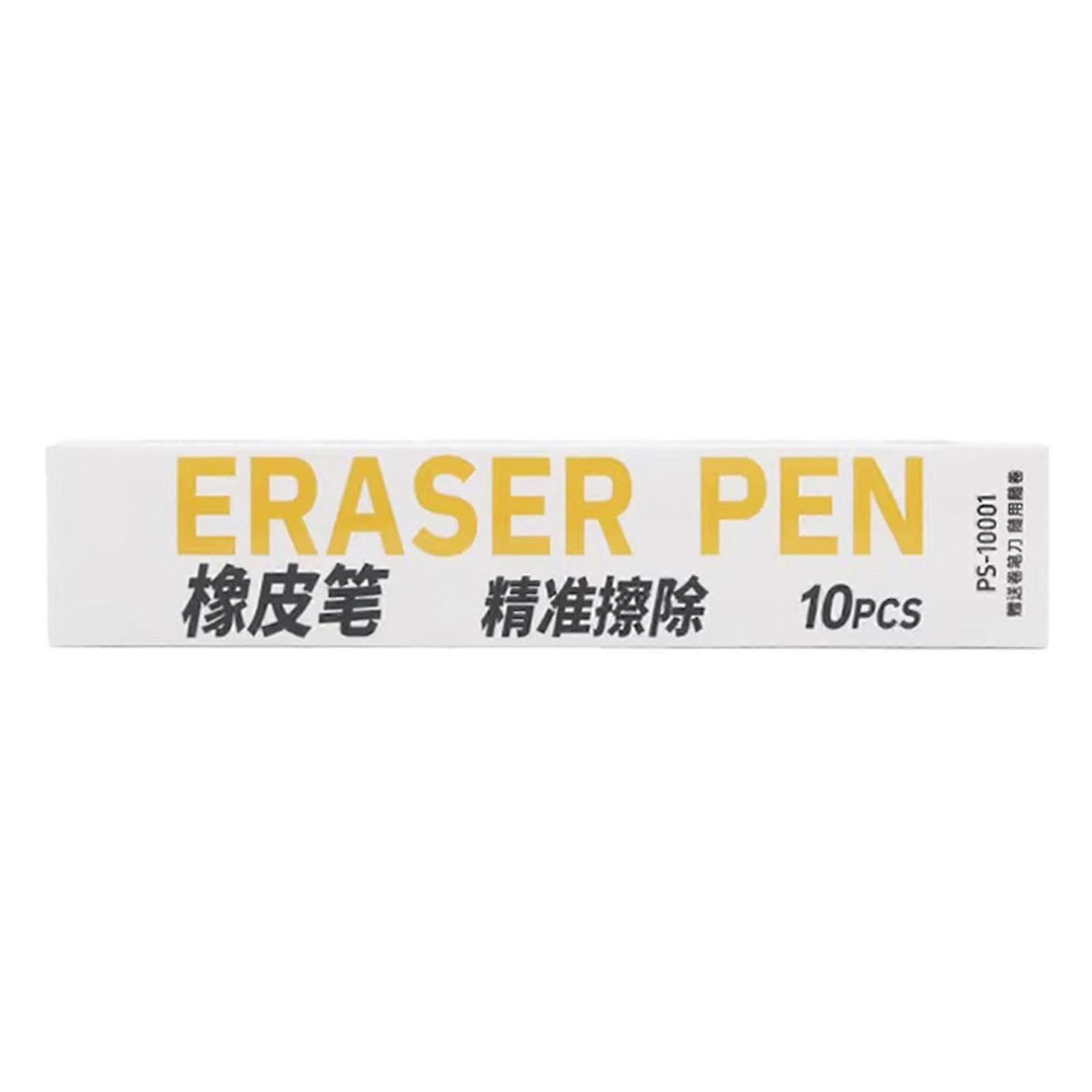 10 Pcs Eraser Pen for Drawing Sketching and Exams White Magics Erasers Practical Pencil Erasers Multicolor