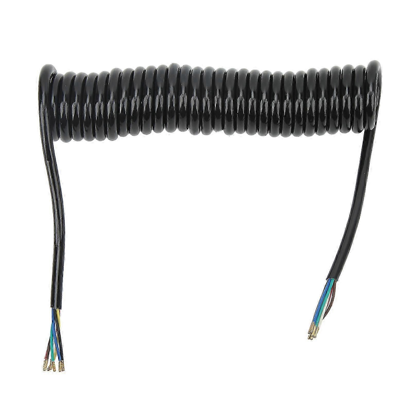 Trailer Extension Coiled Cable 12.8Ft 20Awg 7 Core Polyurethane Copper