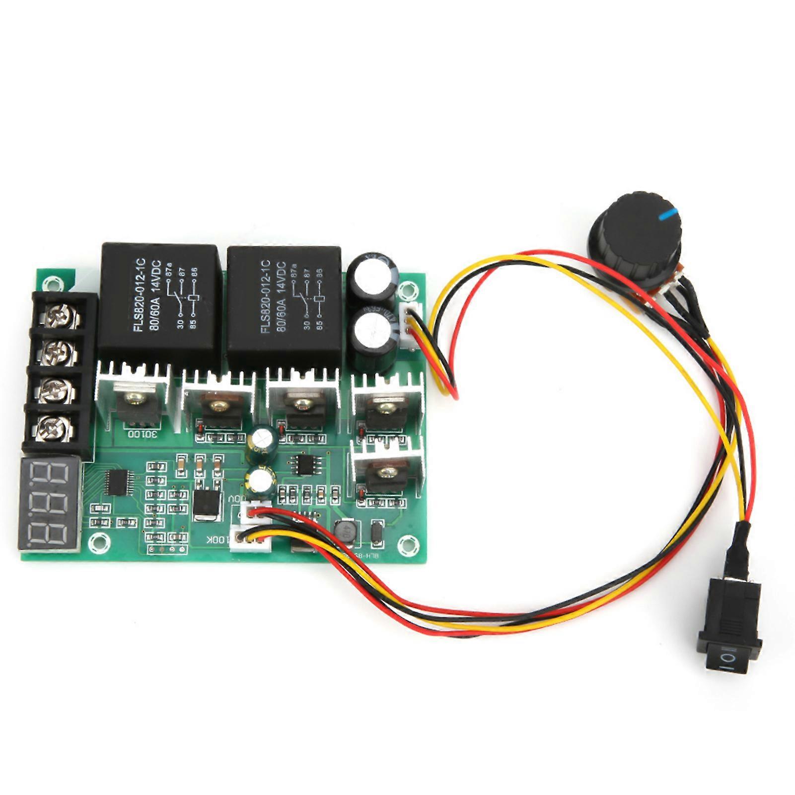 DC Brush Motor Speed Controller CW/CCW Switch with Adjustable Potentiometer 40Awithout Case
