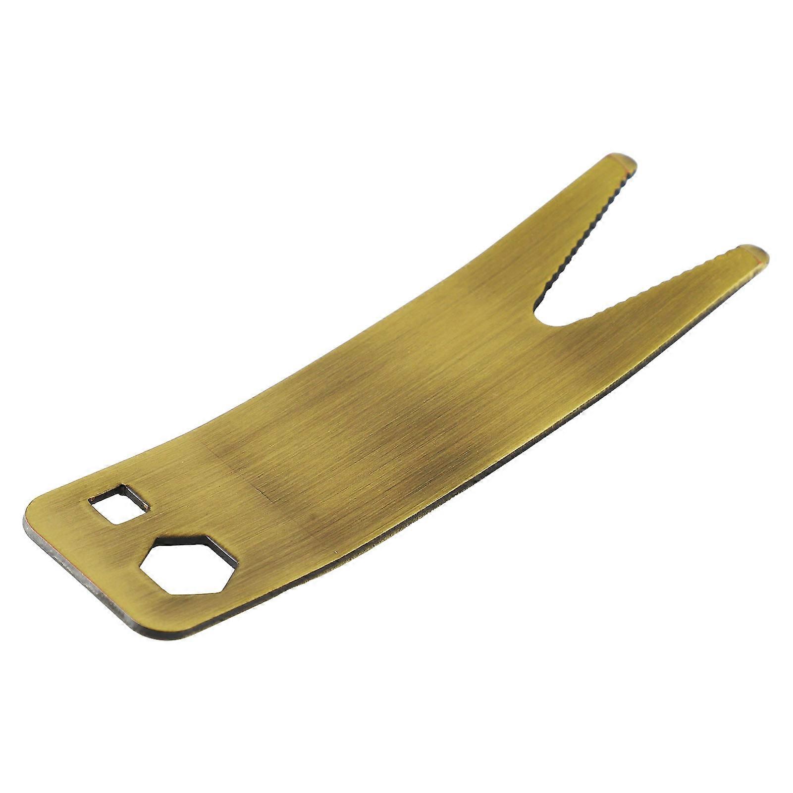 Guitar Bass Multi Tool Spanner Multifunctional Bass Multi Tool Wrench for Knob Maintenance 10cm Bronze Color