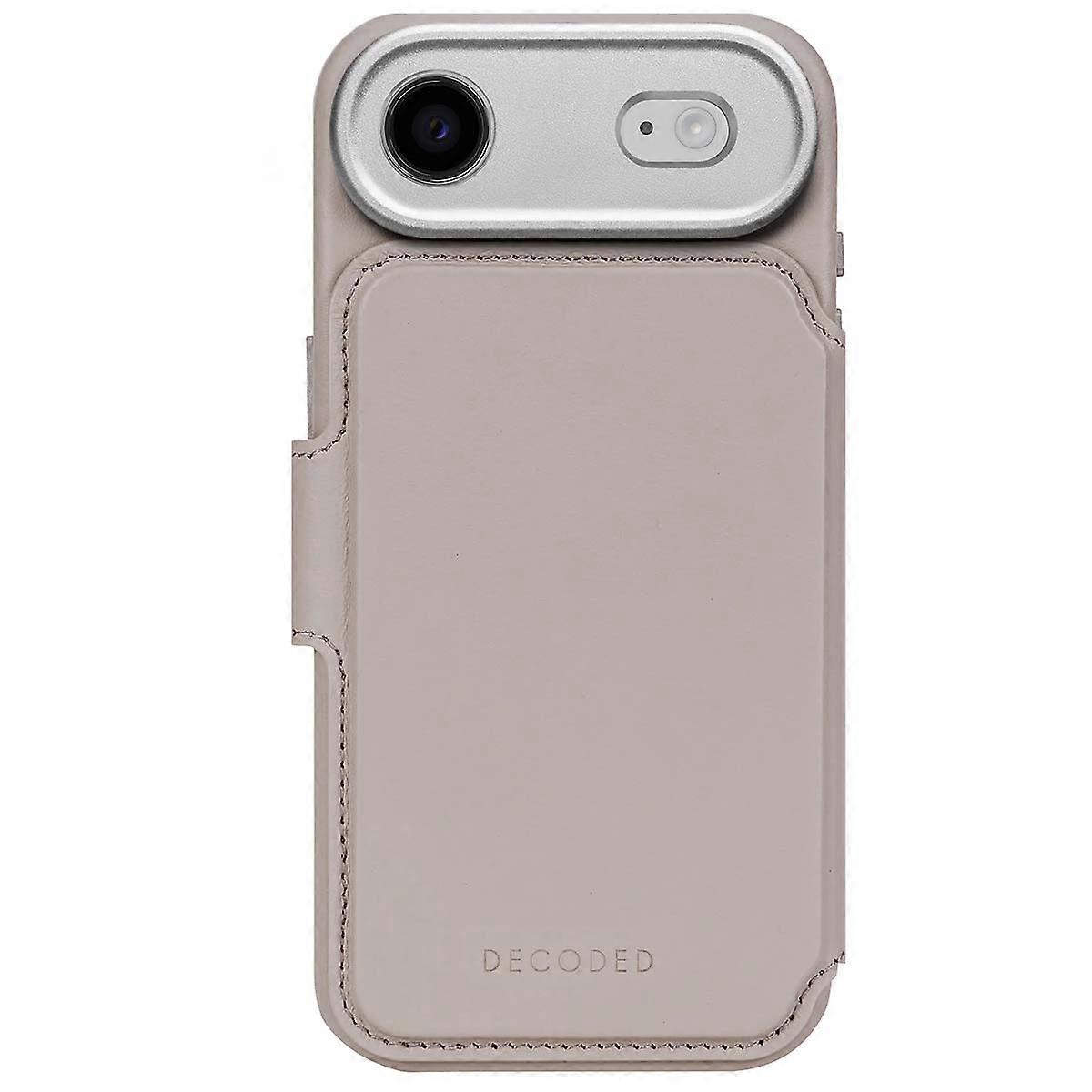 MagSafe Leather Folio Case for iPhone 17 Air with Detachable Shell, Beige